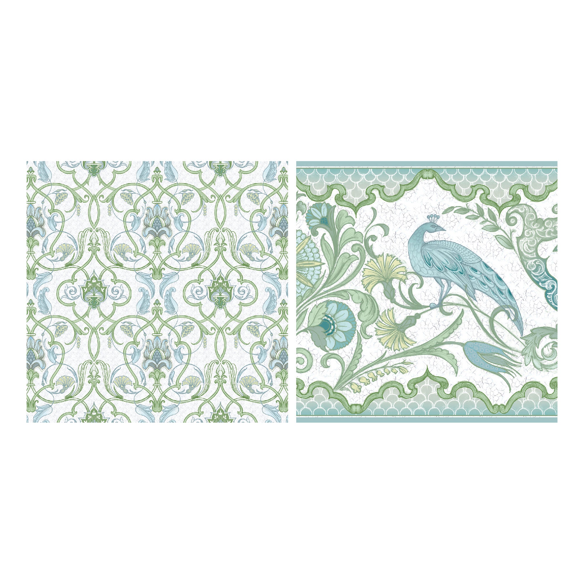 Palm Court Napkins 4 Pack in Green - Napkin (4 Pack) - Laurence Llewelyn-Bowen