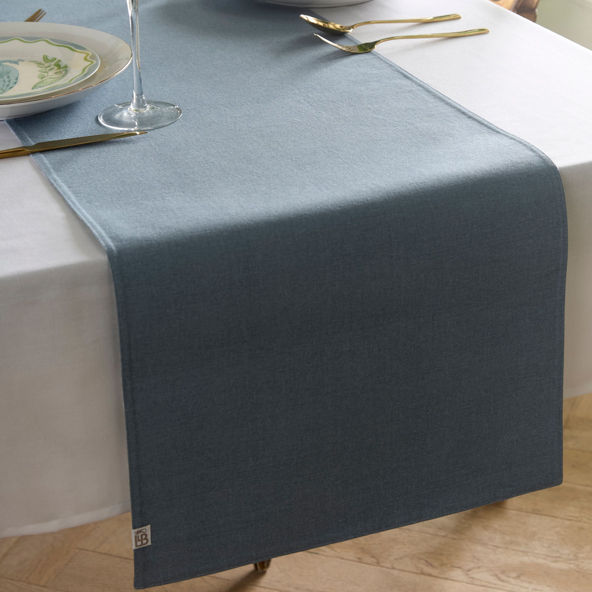 Palm Court Table Runner in Green 230 x 40cm - Table Runner - Laurence Llewelyn-Bowen