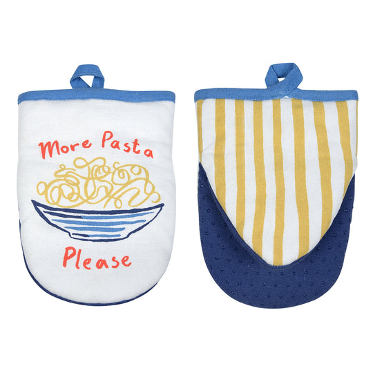 Pasta Lovers Club Microwave Mitts Pair in Yellow