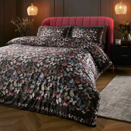 Papillon Duvet Cover Set in Charcoal