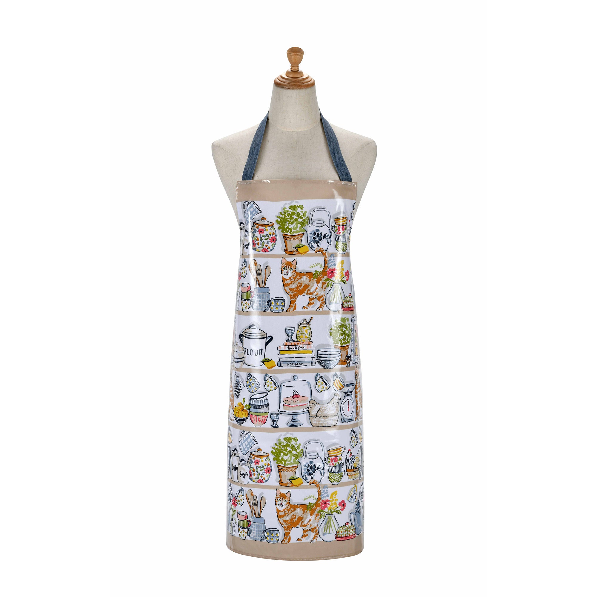 Ulster Weavers Pantry Cats Apron - PVC/Oilcloth One Size in Multi - Apron - Ulster Weavers