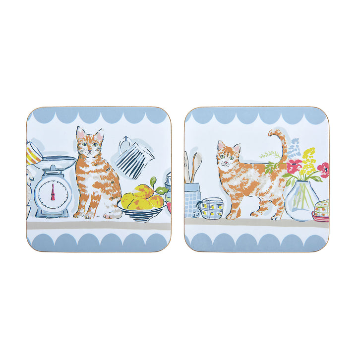 Ulster Weavers Pantry Cats Coasters - 4 Pack One Size in Multi