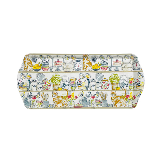 Pantry Cats Small Serving Tray in Multicolour