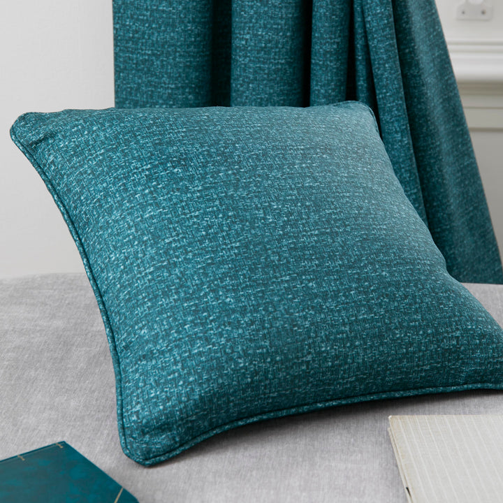 Pembrey Cushion by Dreams & Drapes in Teal 43 x 43cm - Cushion - Dreams & Drapes Curtains