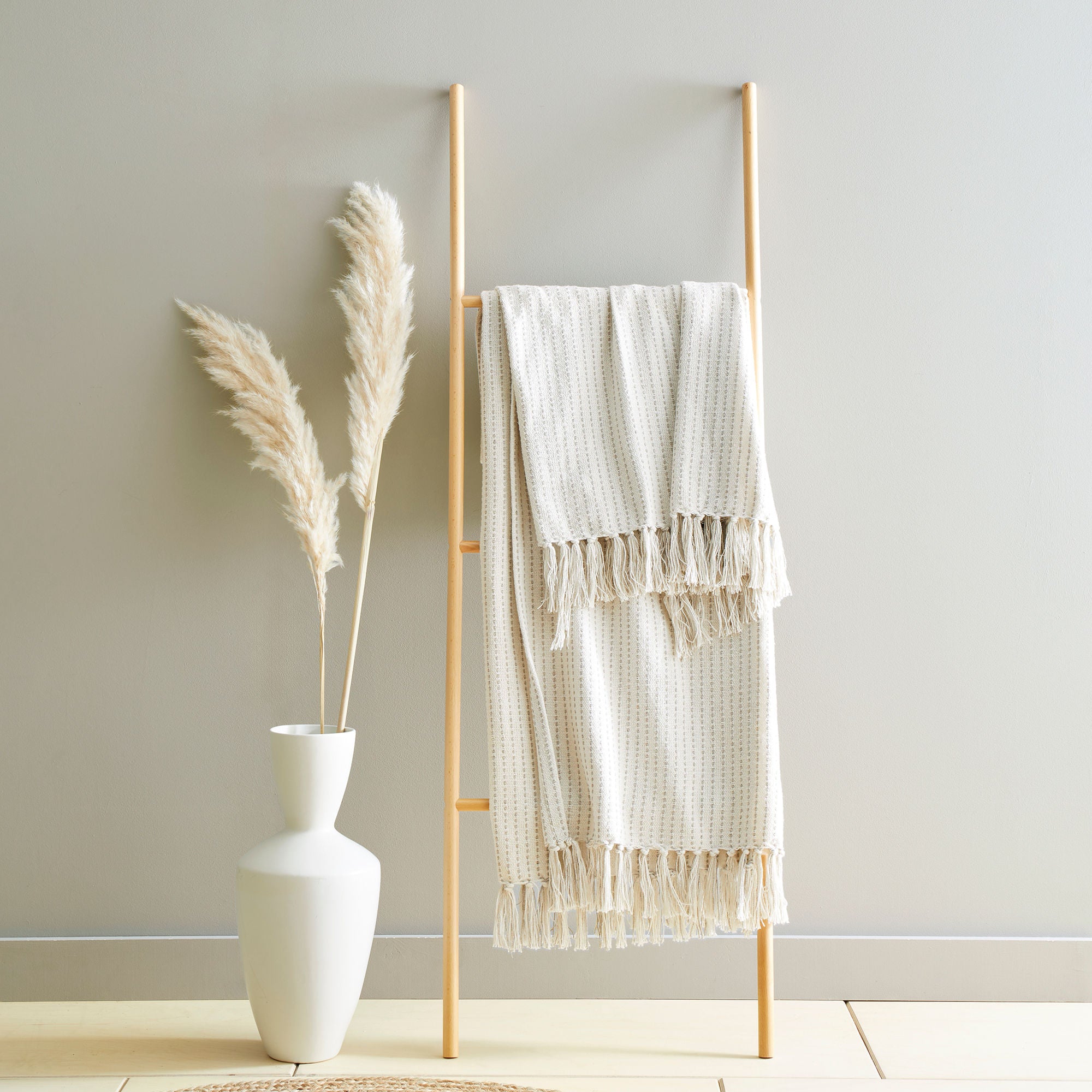 Quinn Throw in Cream 200cm x 200cm - Throw - Drift