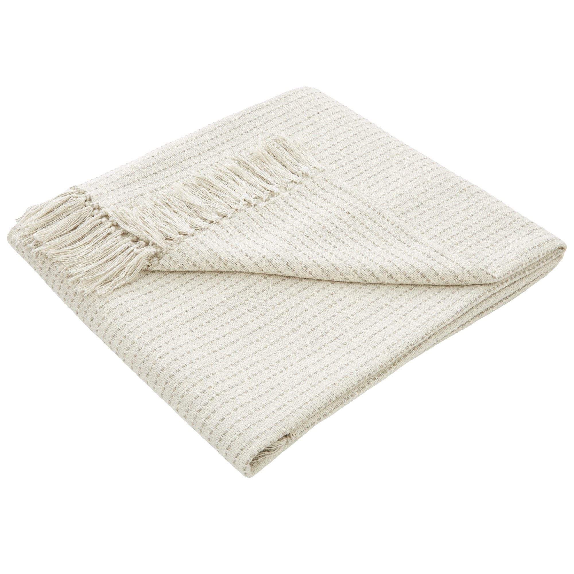 Quinn Throw in Cream 200cm x 200cm - Throw - Drift