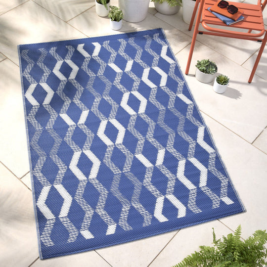 Rico Outdoor Rug in Blue 120 x 170cm