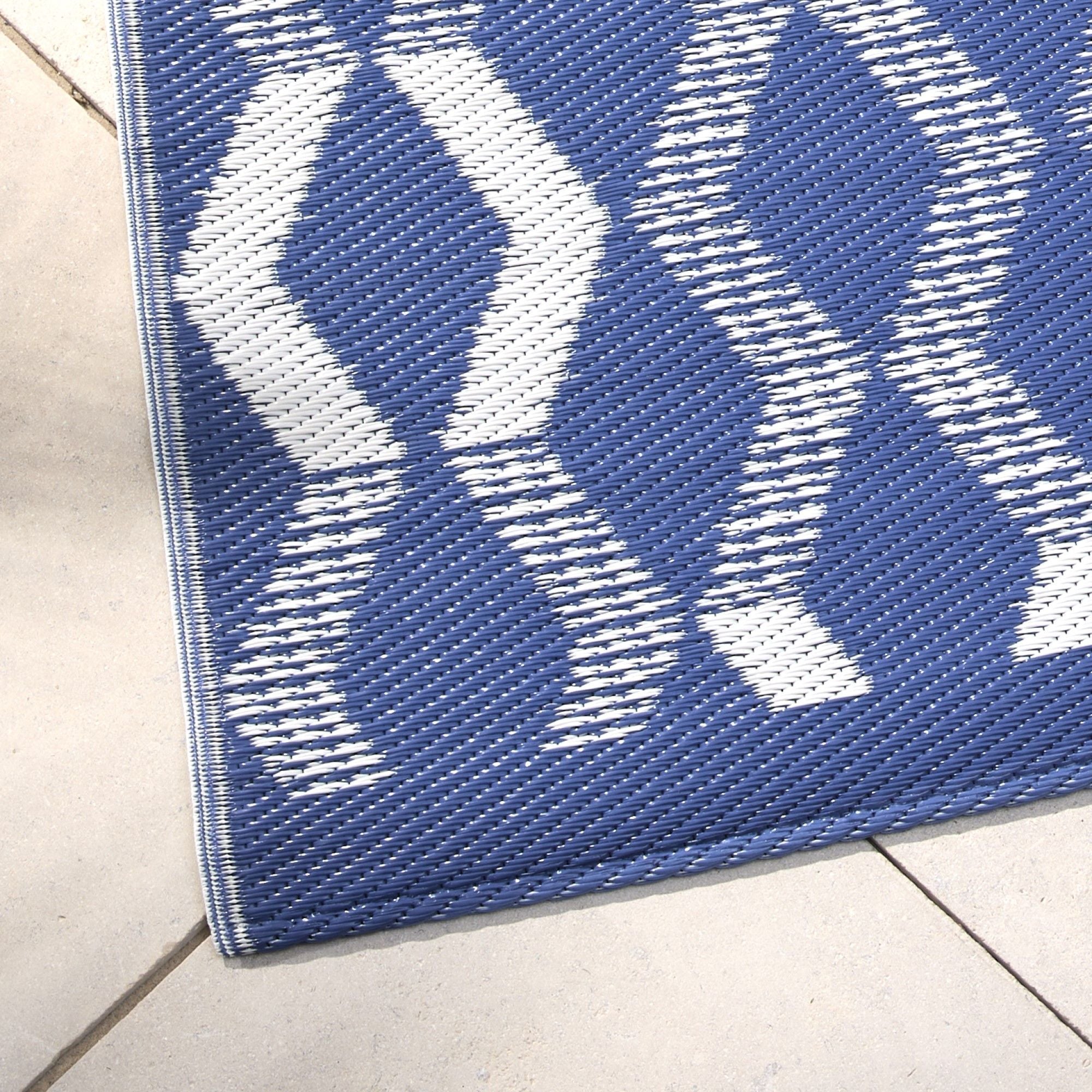 Rico Outdoor Outdoor Rug by Fusion in Blue 120 x 170cm - Outdoor Rug - Fusion