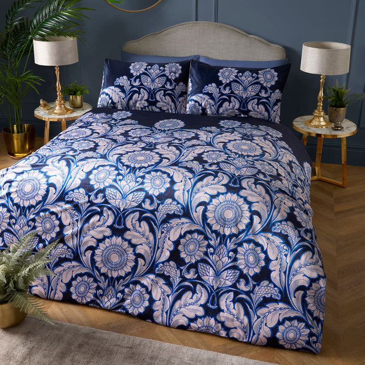 Romilly Duvet Cover Set by Laurence Llewelyn-Bowen in Blue - Duvet Cover Set - Laurence Llewelyn-Bowen