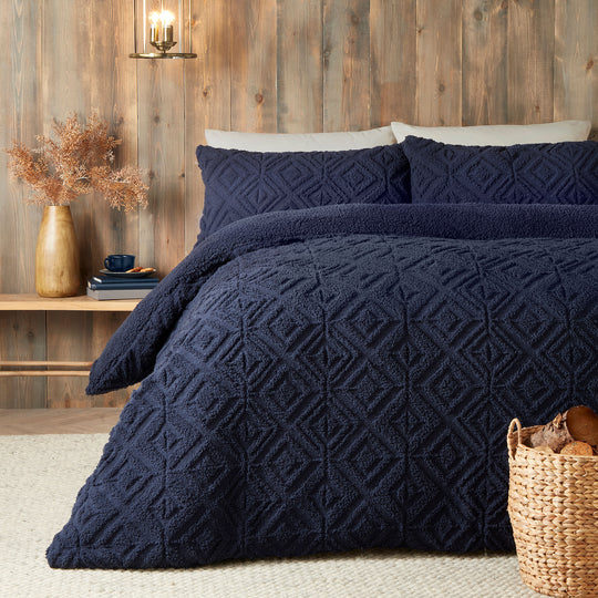 Romo Duvet Cover Set in Navy