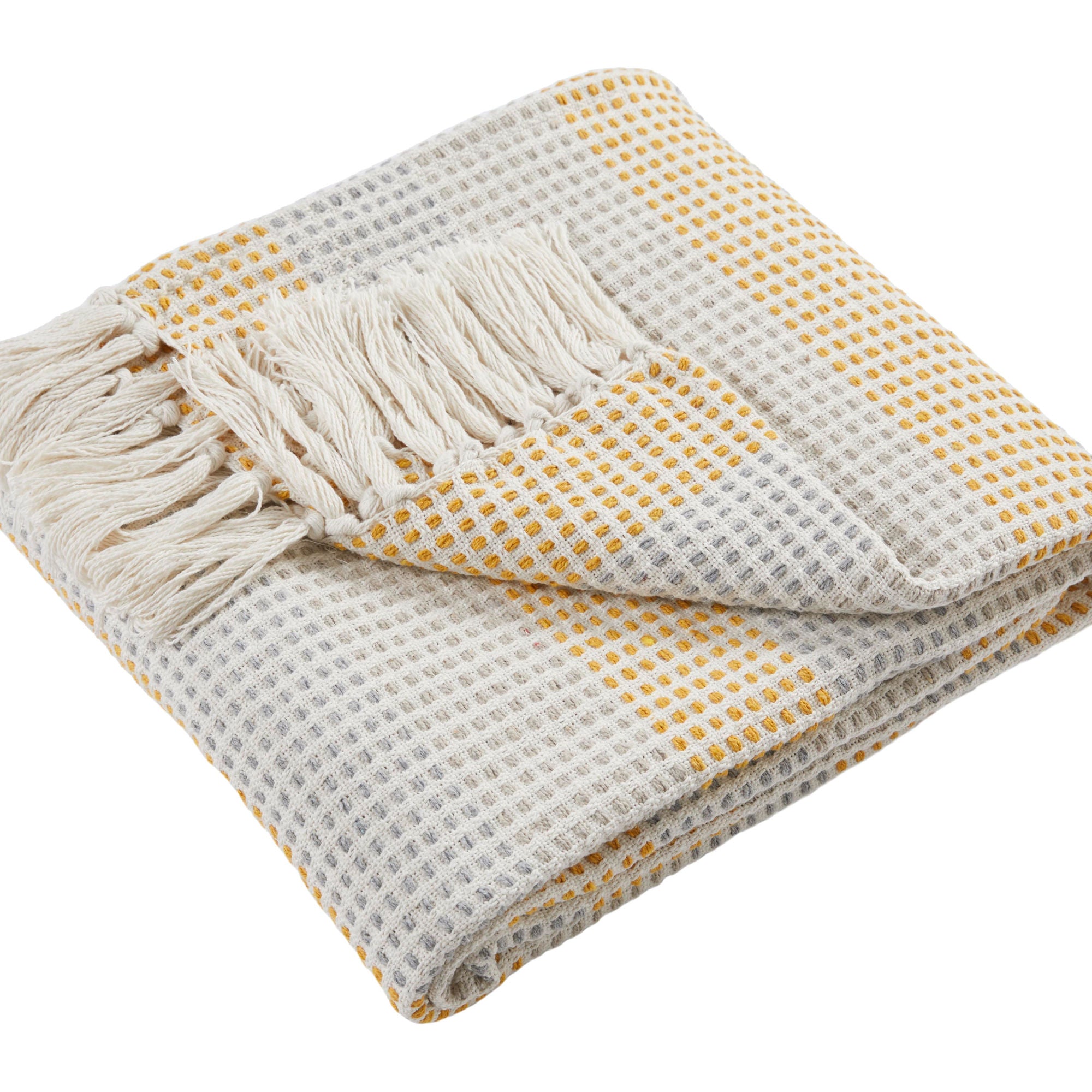 Reva Bedspread by Appletree Loft in Ochre 130cm x 180cm - Bedspread - Appletree Loft