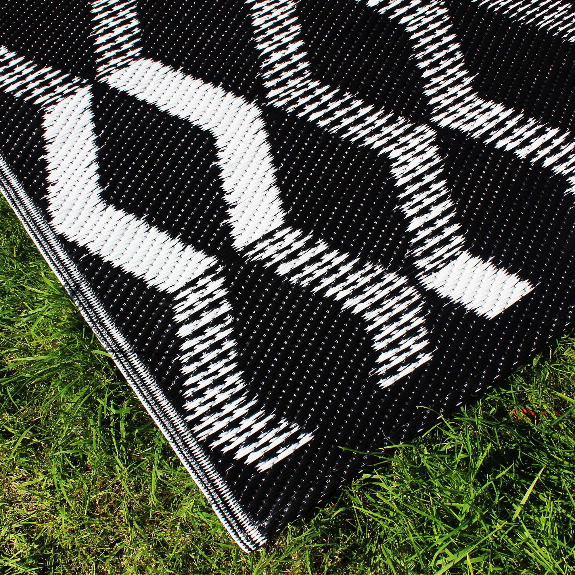 Rico Outdoor Outdoor Rug by Fusion in Black 120 x 170cm - Outdoor Rug - Fusion