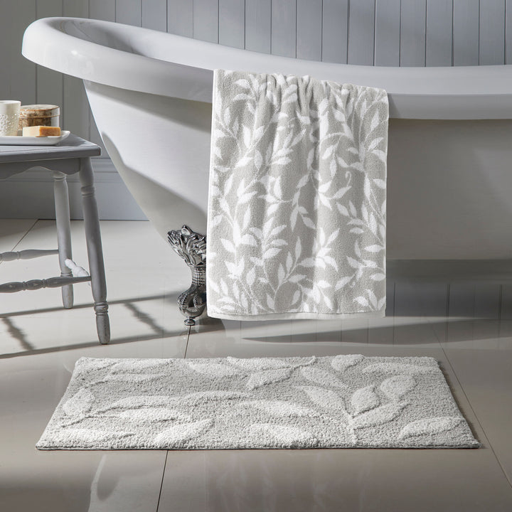 Sandringham Bath Mat by Dreams & Drapes Bathroom in Grey