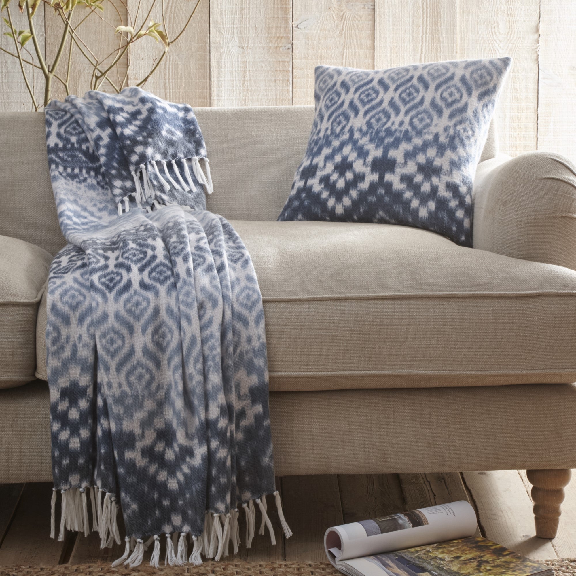 Sakari Cushion by Appletree Hygge in Blue 43 x 43cm - Cushion - Appletree Hygge