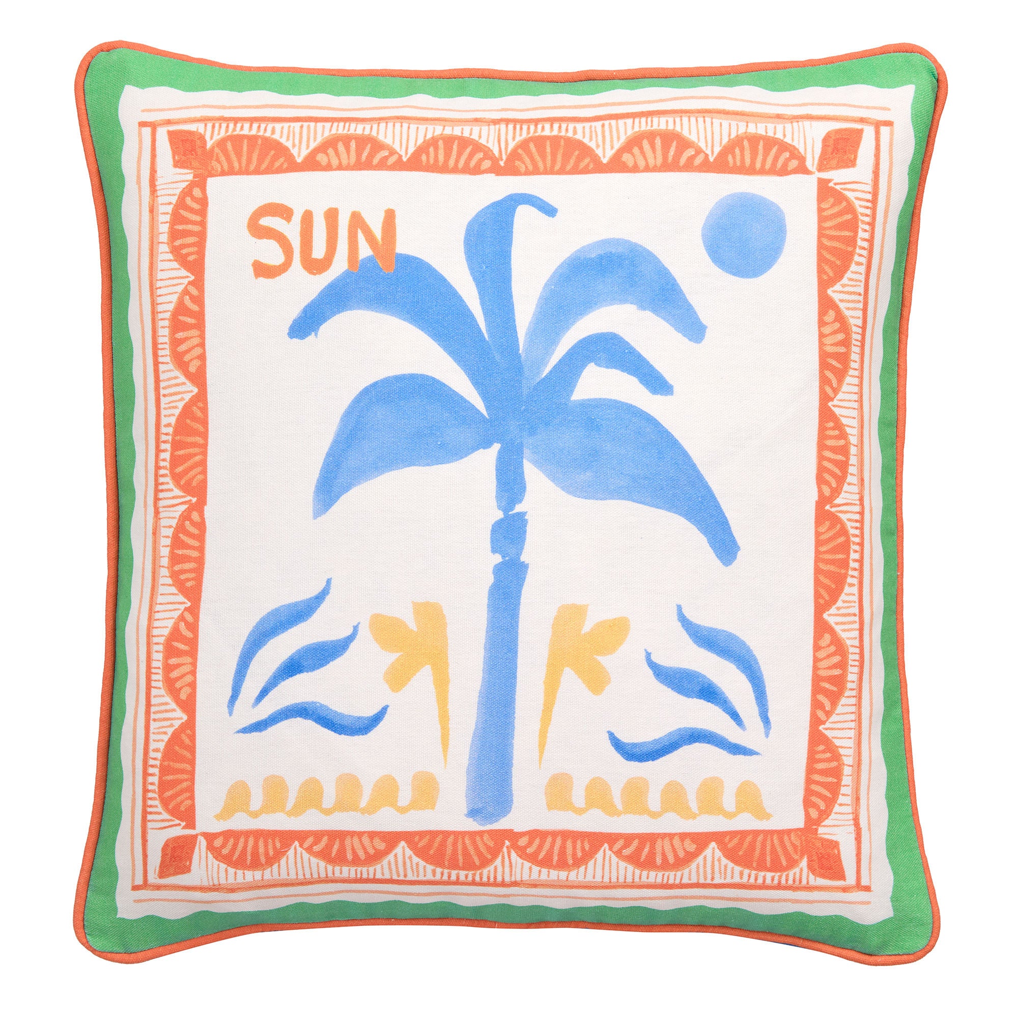 Soleil Palm Outdoor Cushion in Multi 43 x 43cm - Cushion - Fusion