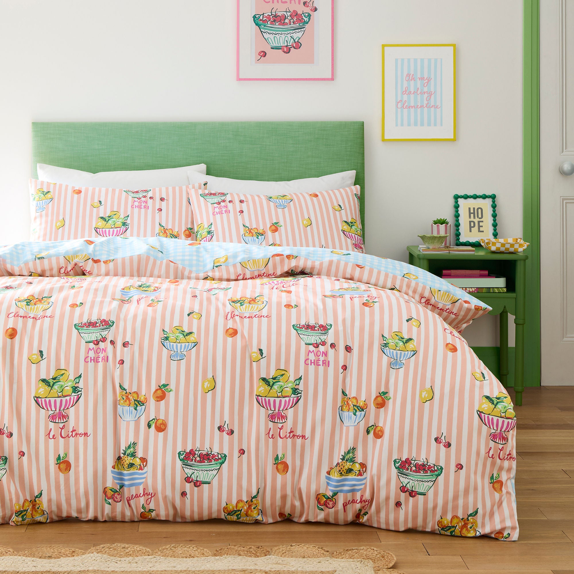 Summer Fruits Duvet Cover Set in Multi - Duvet Cover Set - Fusion