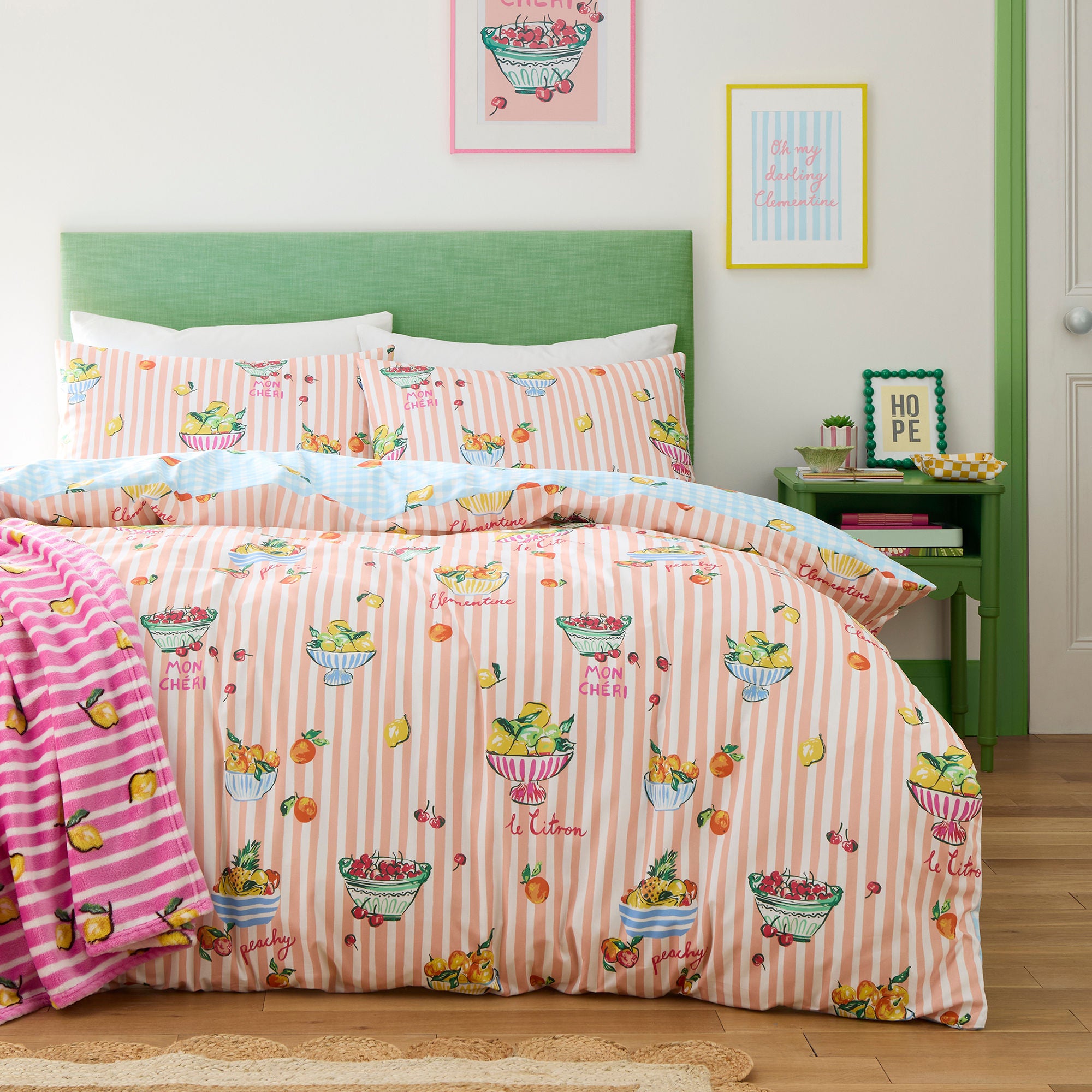 Summer Fruits Duvet Cover Set in Multi - Duvet Cover Set - Fusion