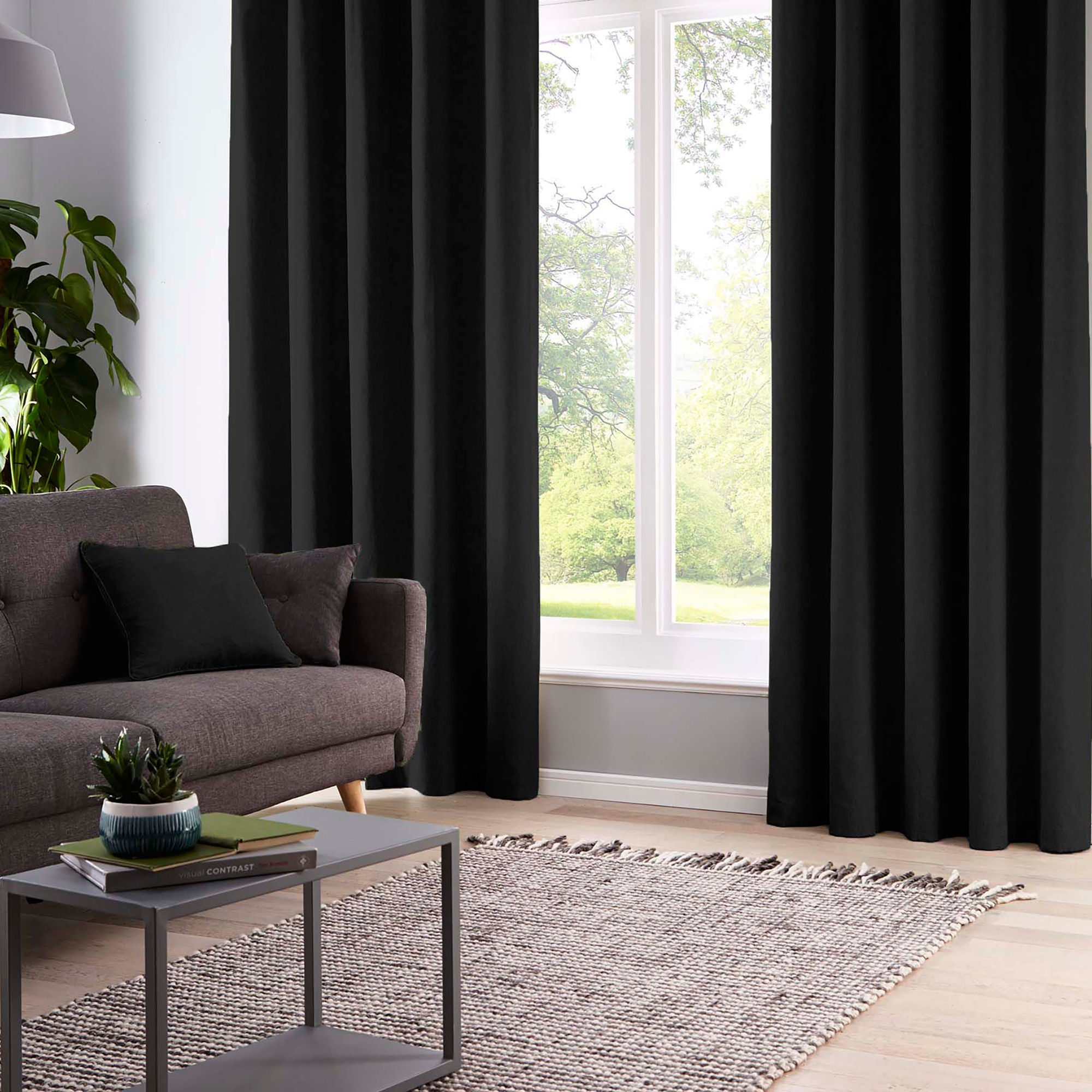 Sorbonne Cushion by Fusion in Black 43 x 43cm - Cushion - Fusion