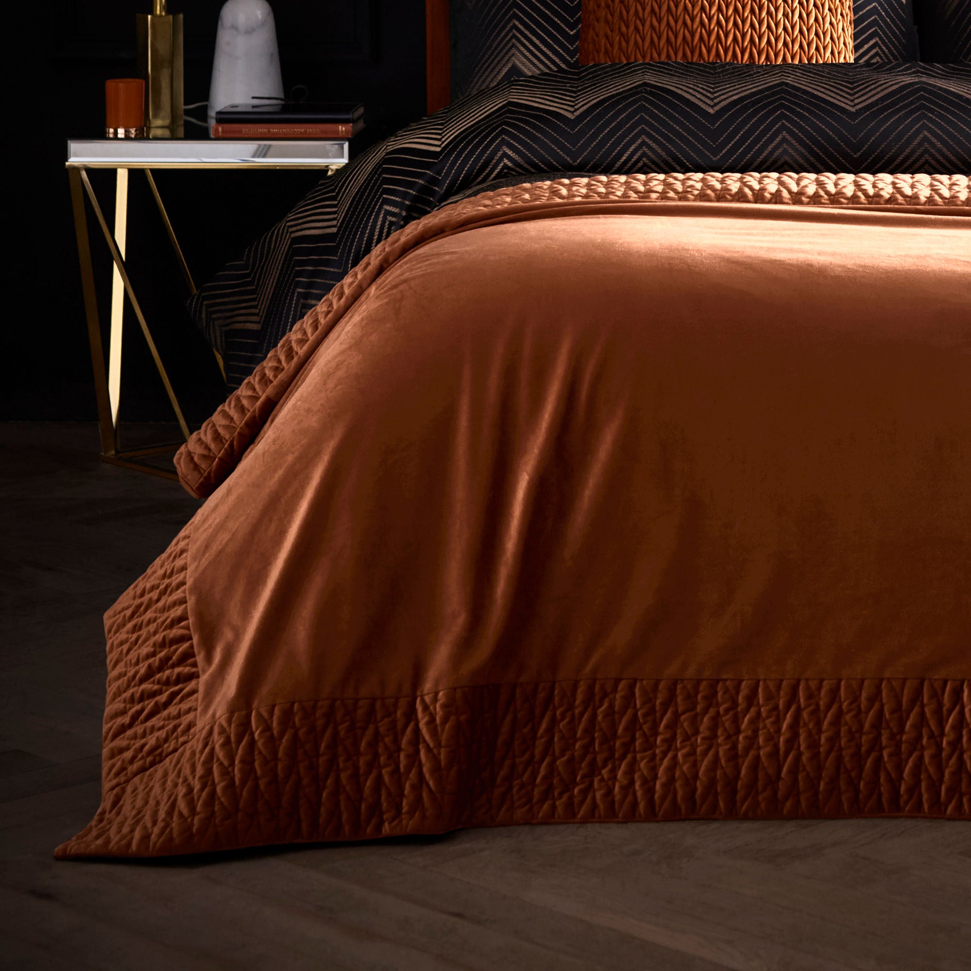 Siena Bedspread in Spice 150 x 220cm - Bedspread - Laurence Llewelyn-Bowen