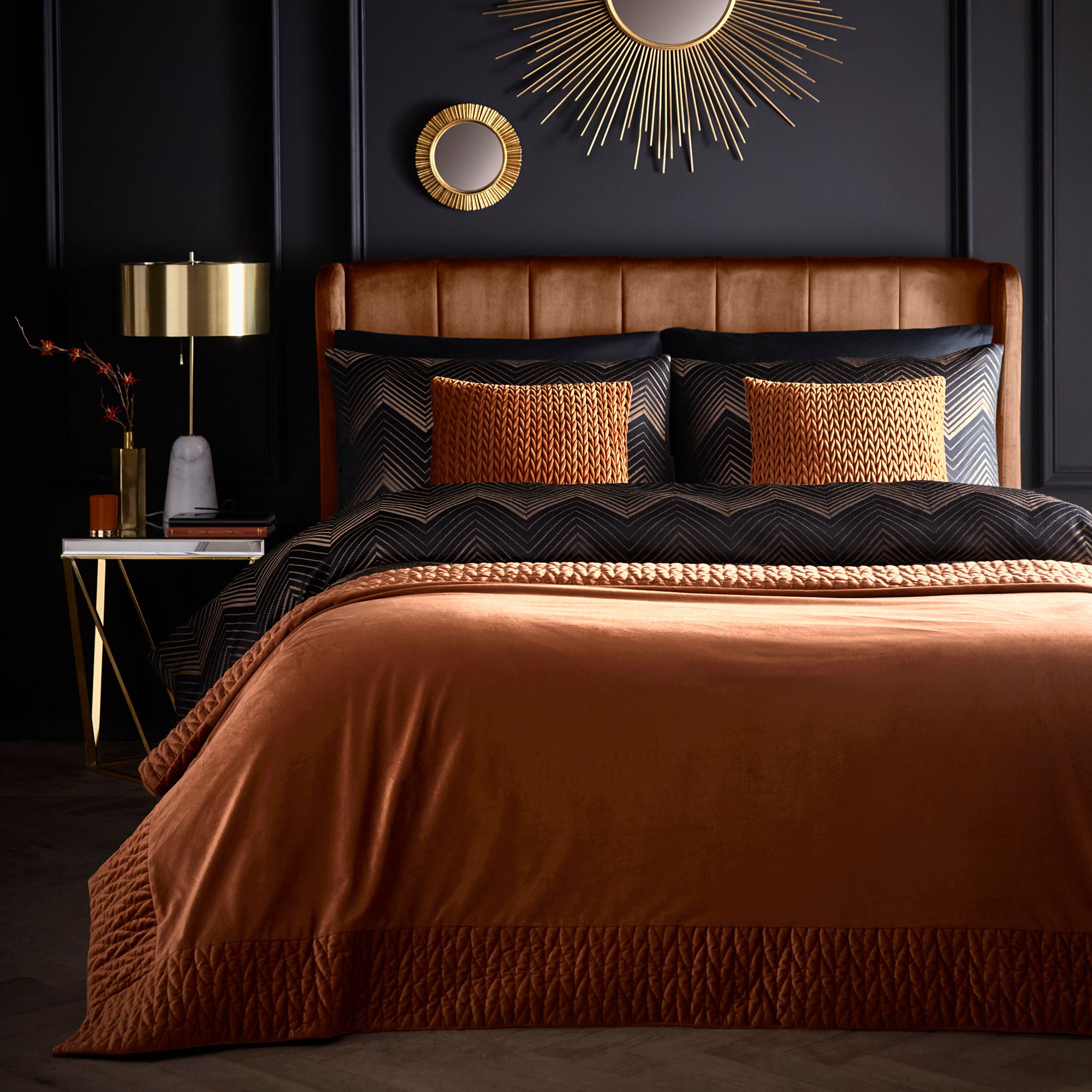 Siena Bedspread in Spice 150 x 220cm - Bedspread - Laurence Llewelyn-Bowen