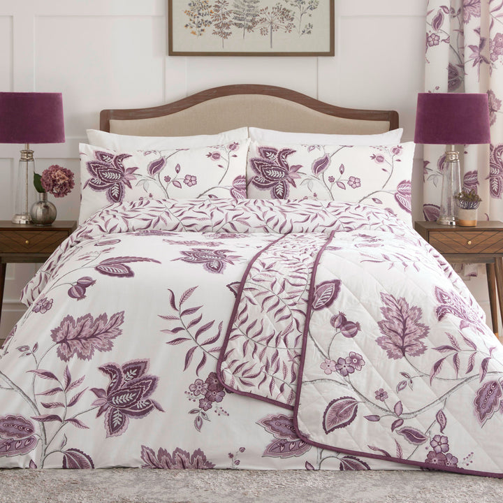 Samira Duvet Cover Set by Dreams & Drapes Design in Plum - Duvet Cover Set - Dreams & Drapes Design