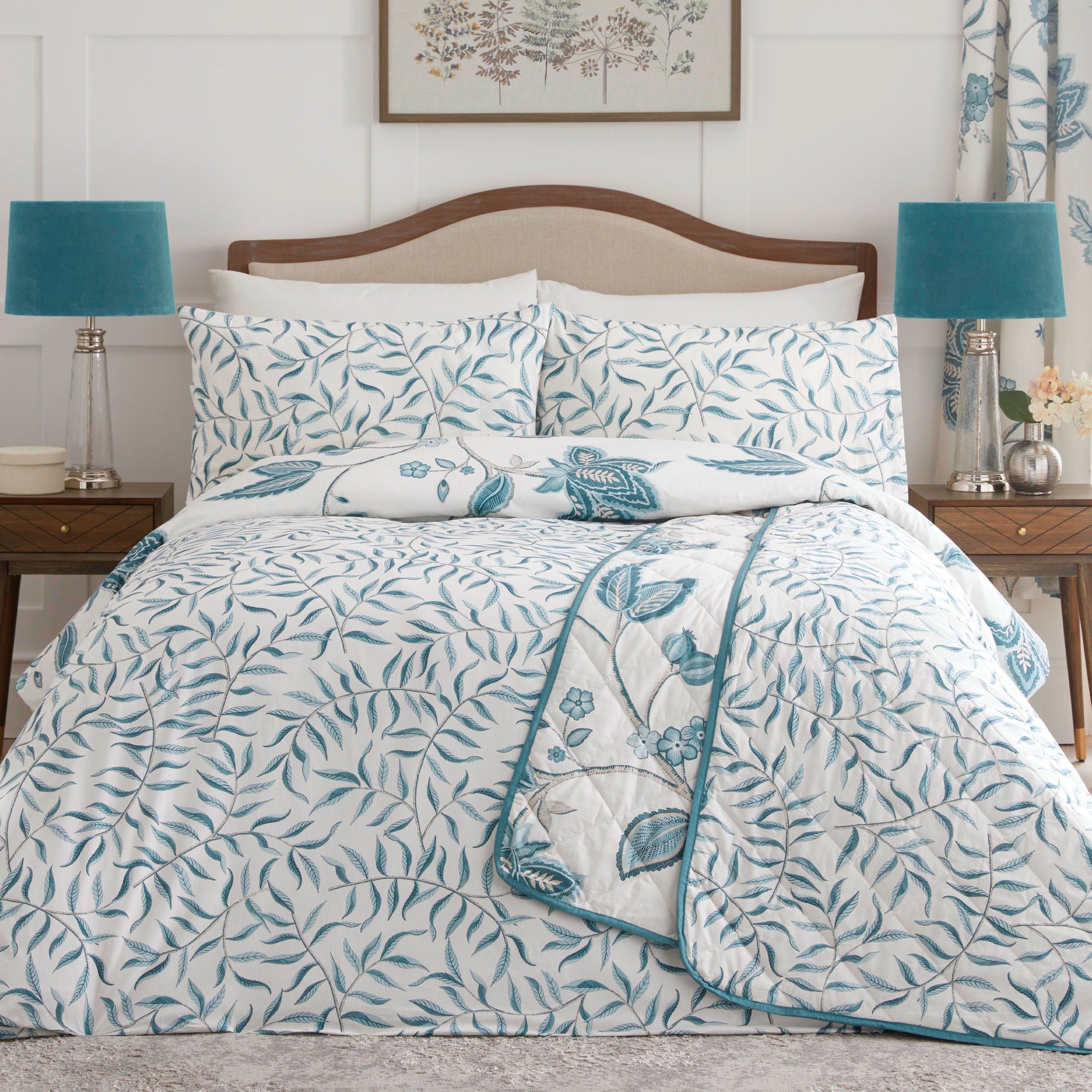 Samira Duvet Cover Set by Dreams & Drapes Design in Teal - Duvet Cover Set - Dreams & Drapes Design