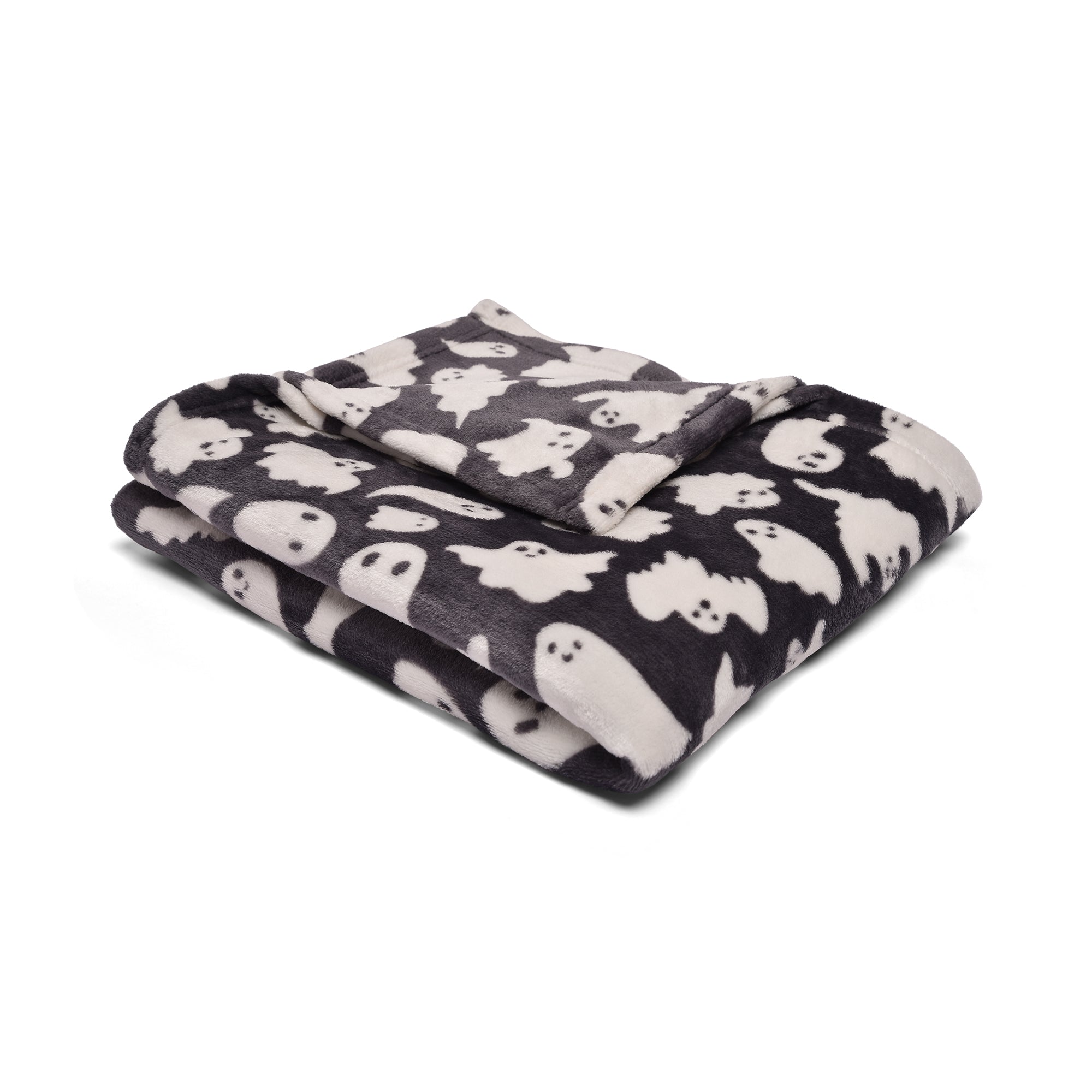 Spooky Ghosts Throw by Bedlam in Grey 120 x 150cm - Throw - Bedlam