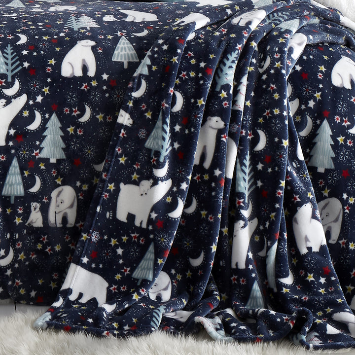 Starry Night Throw by Fusion Christmas in Blue 120 x 150cm - Throw - Fusion Christmas