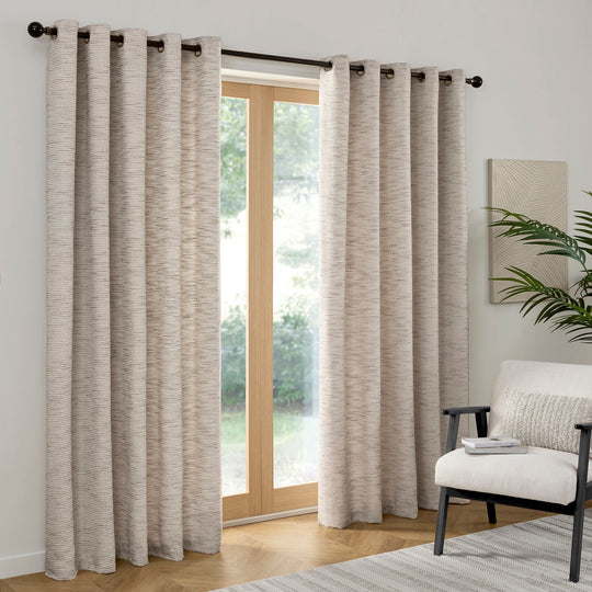 Talon Eyelet Curtains in Grey