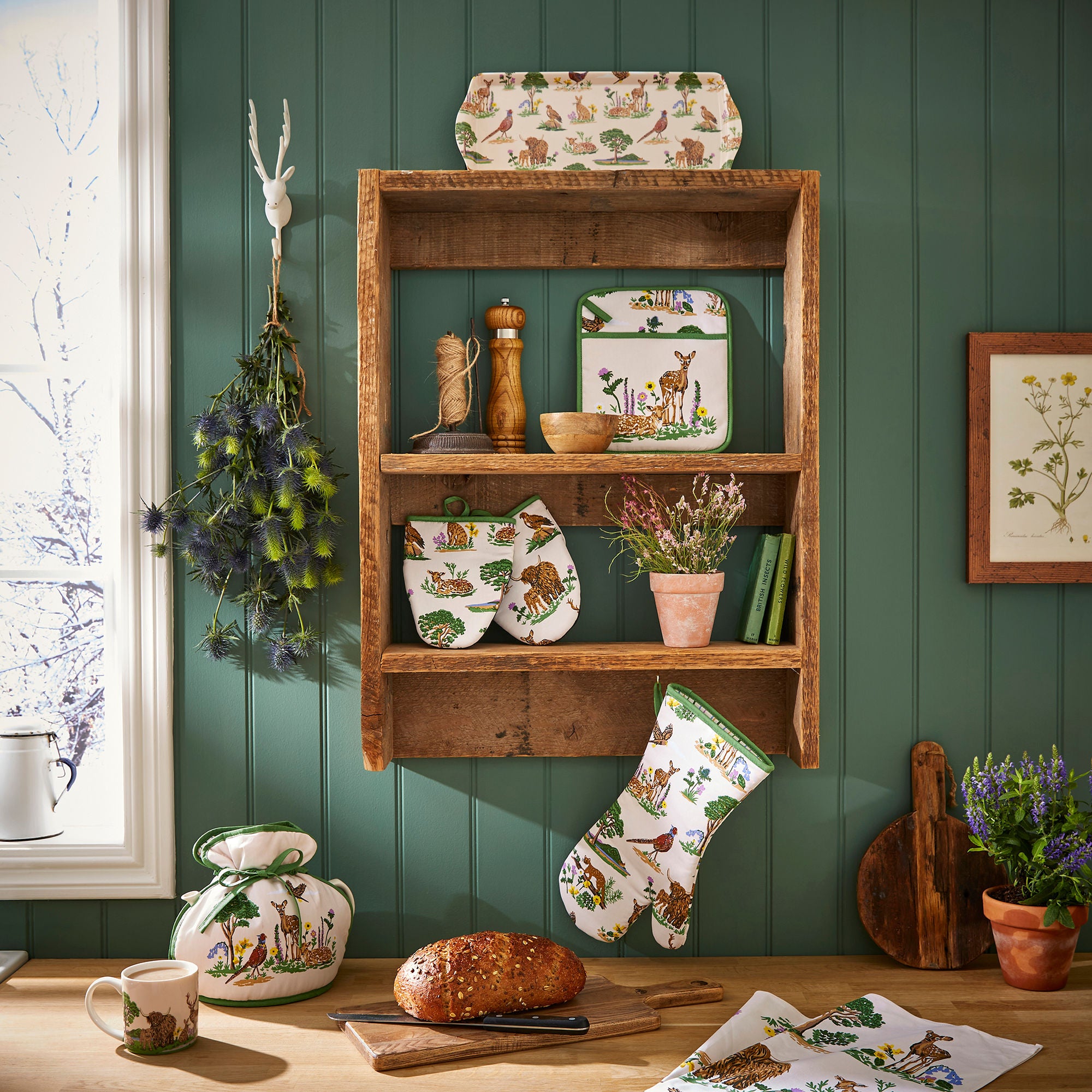 Thistlewood Bone China Mug in Green - Mug - Ulster Weavers