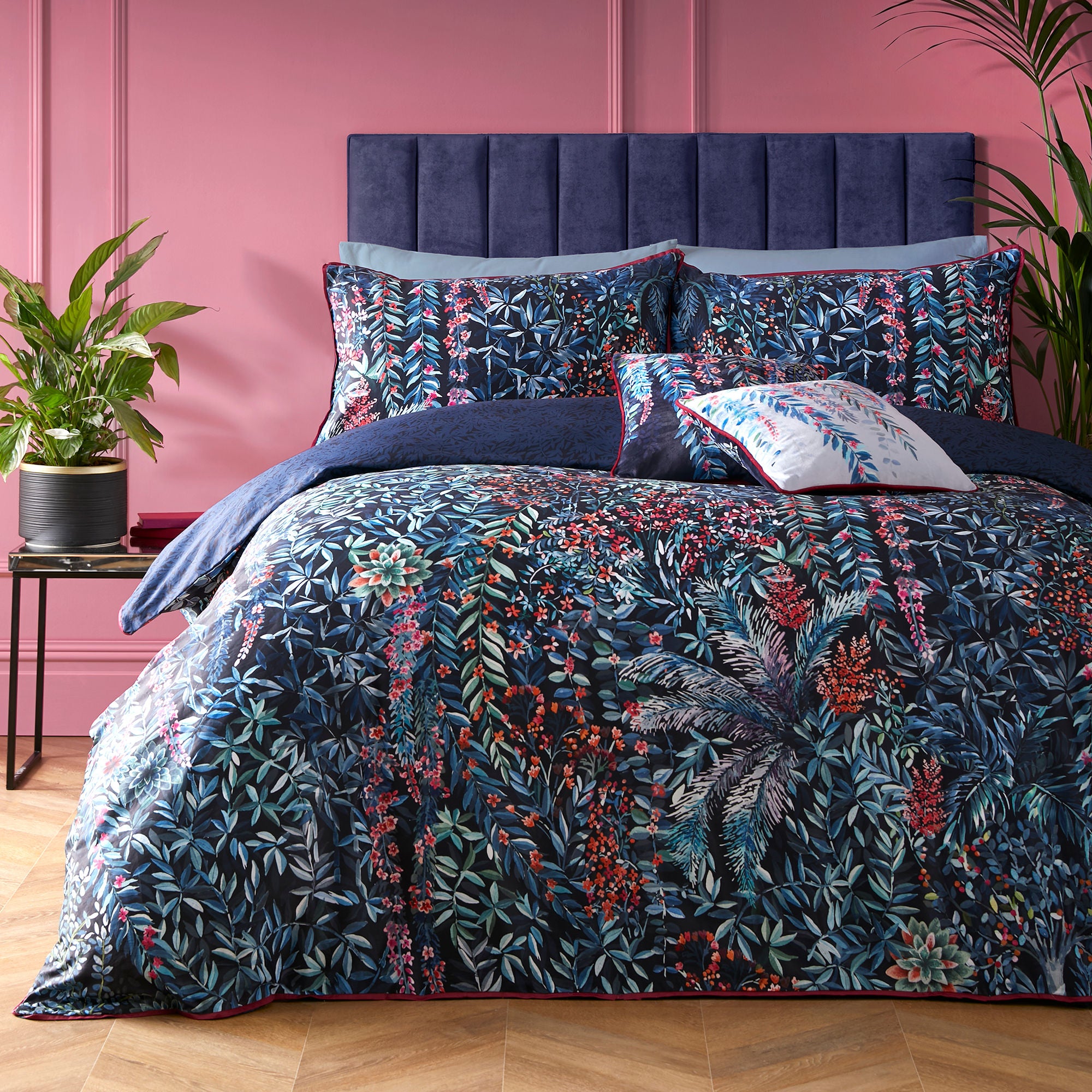 Tessa Duvet Cover Set by Soiree in Navy - Duvet Cover Set - Soiree