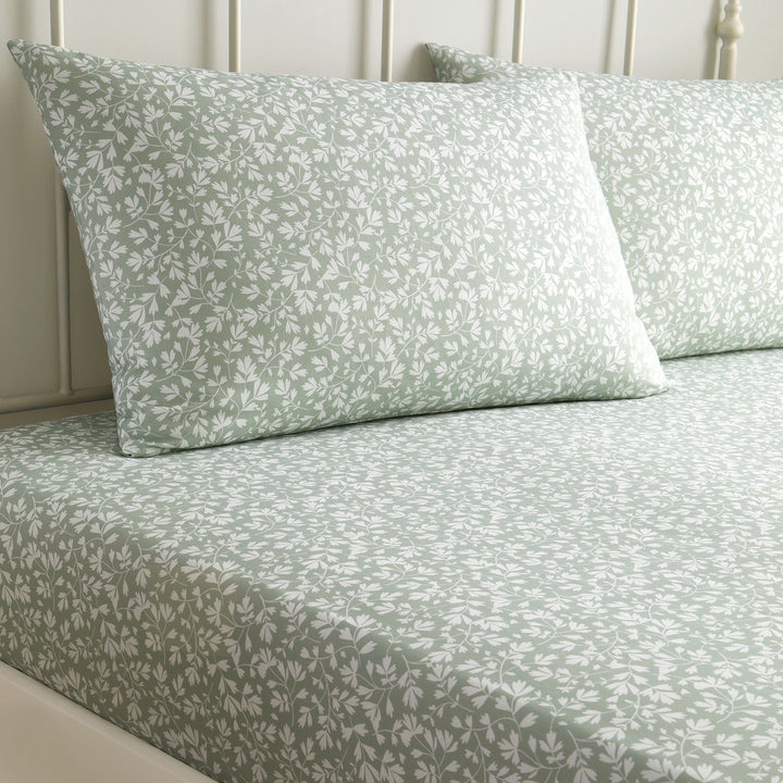 Tess 28cm Fitted Bed Sheet Set by Dreams & Drapes Decorative in Green