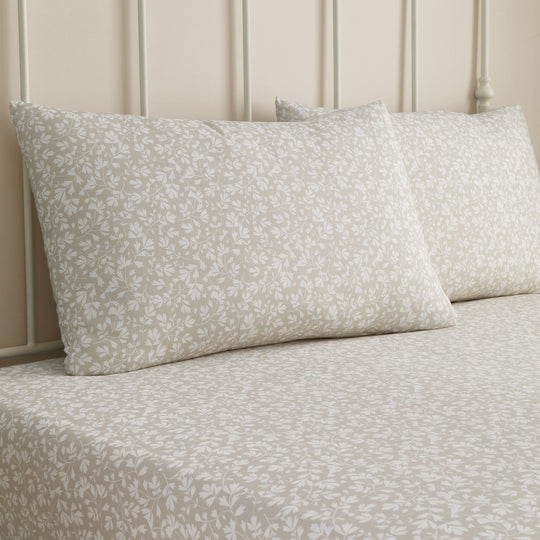 Tess 28cm Deep Fitted Bed Sheet Set in Natural