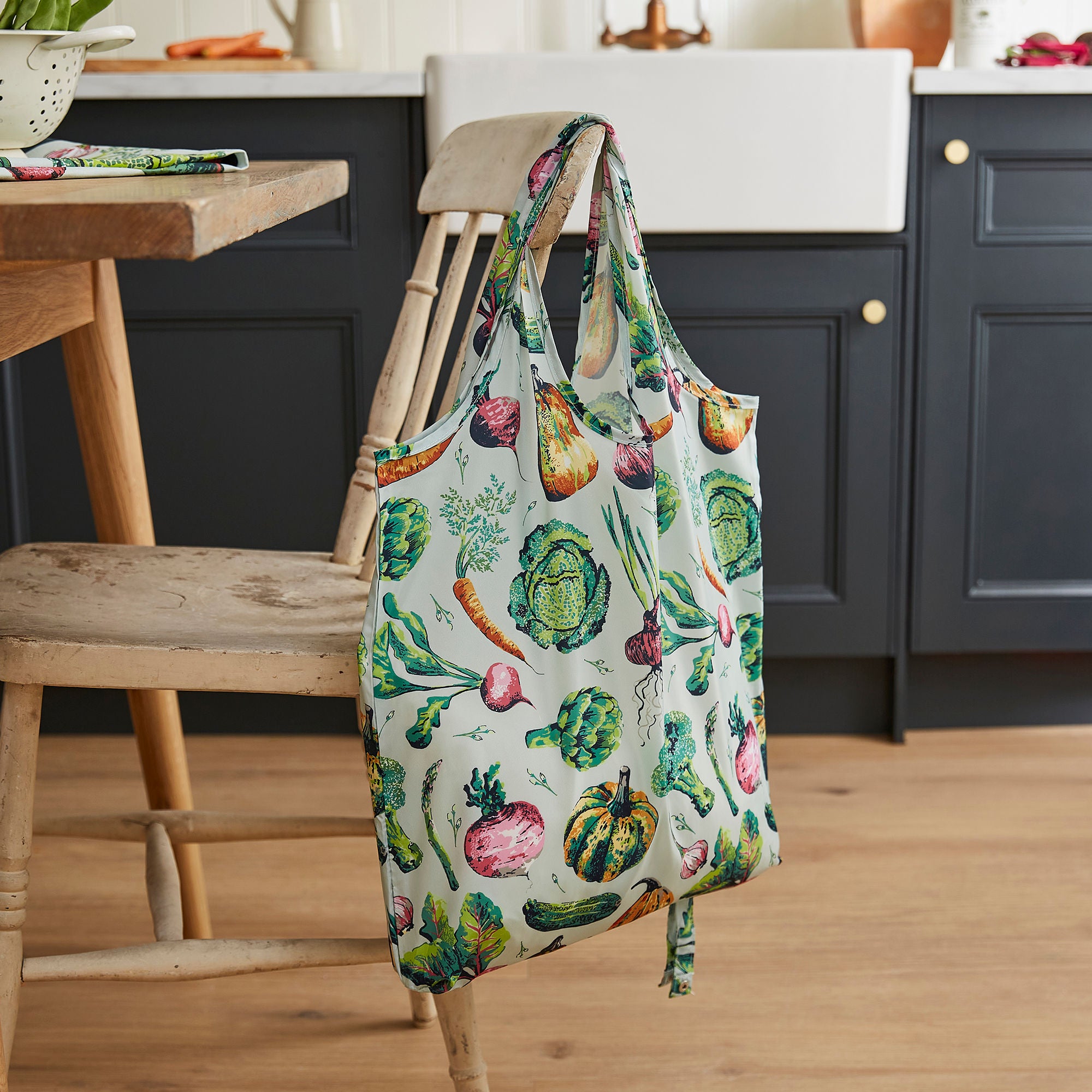 Ulster Weavers Vegetable Medley Foldable Tote Bag Medium in Multi - Roll-Up Bag - Ulster Weavers