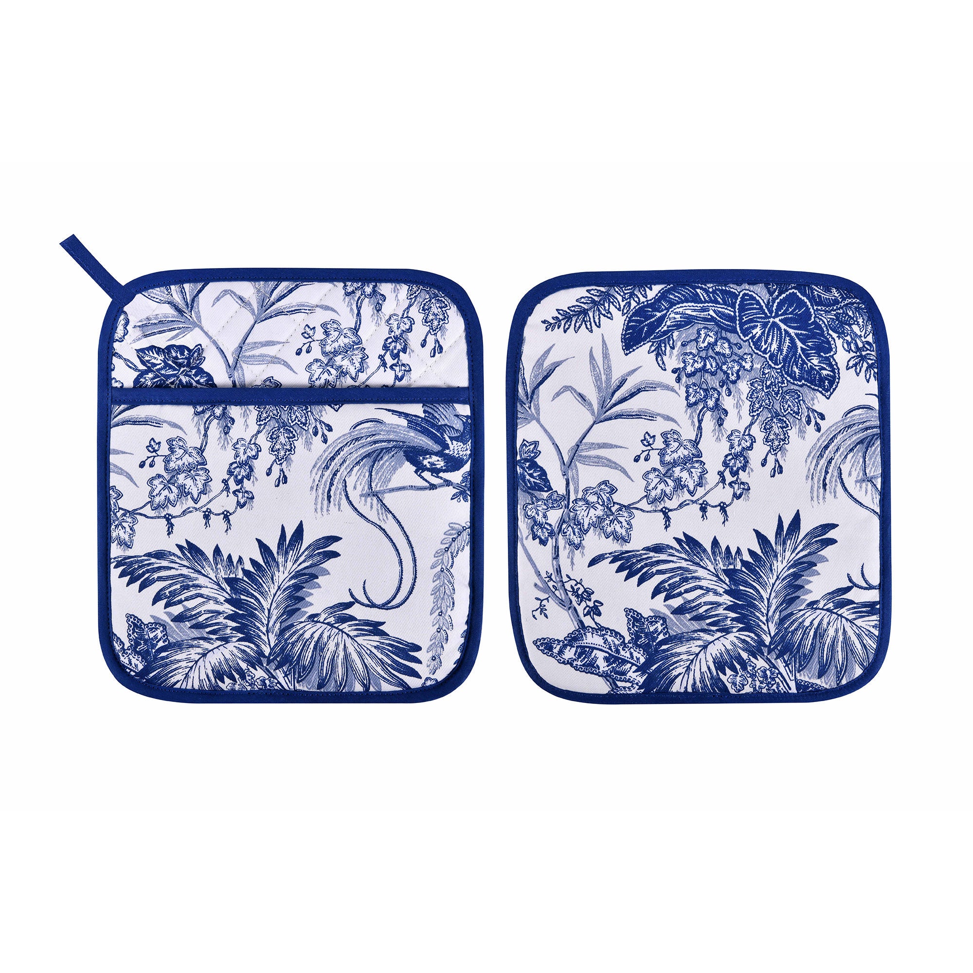 Ulster Weavers Willow Toile Pot Mitt One Size in Blue - Pot Mitt - Ulster Weavers