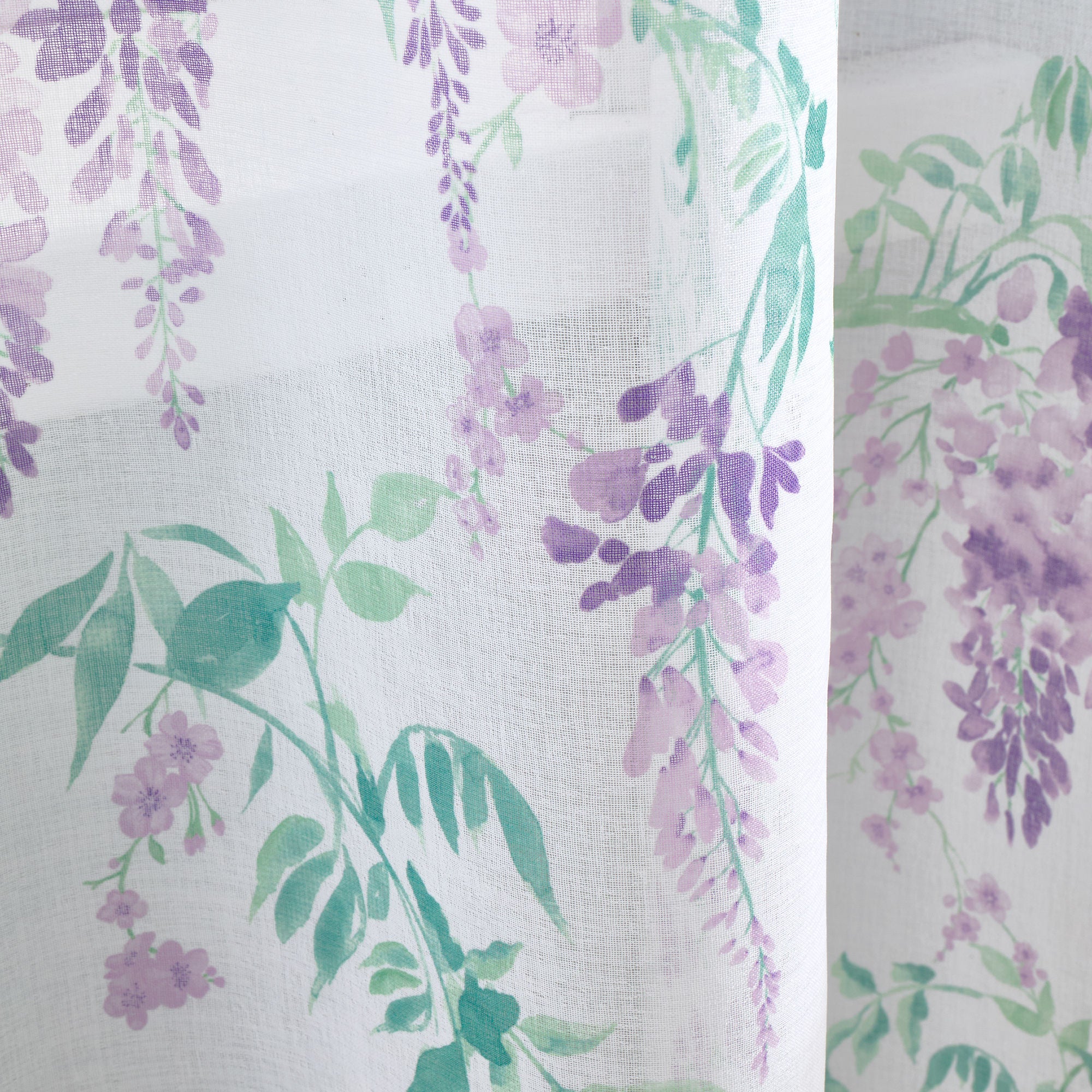 Wisteria Voile Panel by Dreams & Drapes Design in Lilac - Voile Panel - Dreams & Drapes Design