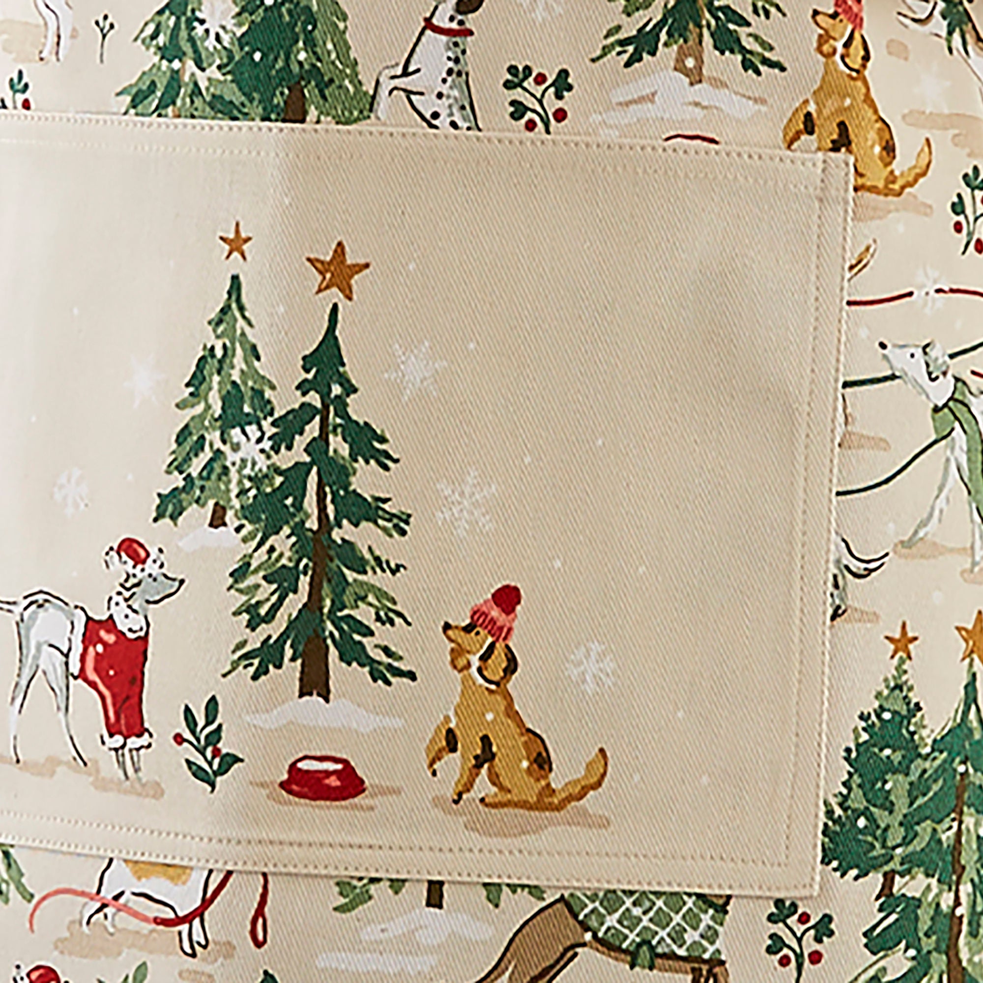 Winter Walkies Cotton Apron in Beige - Apron - Ulster Weavers