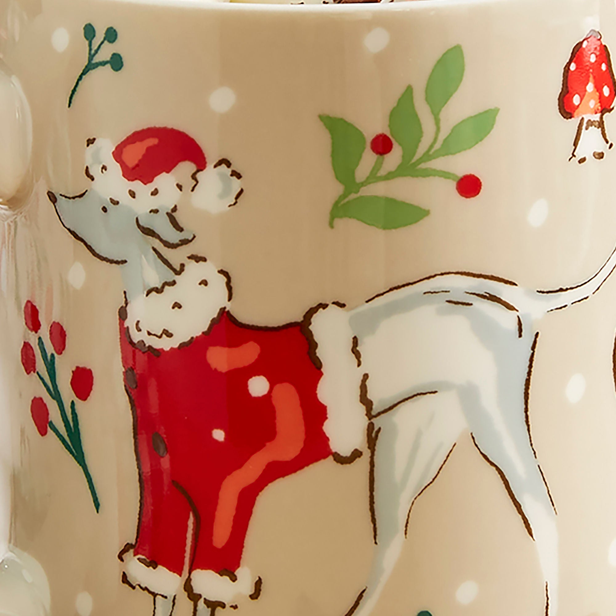 Winter Walkies Bone China Mug in Beige - Mug - Ulster Weavers