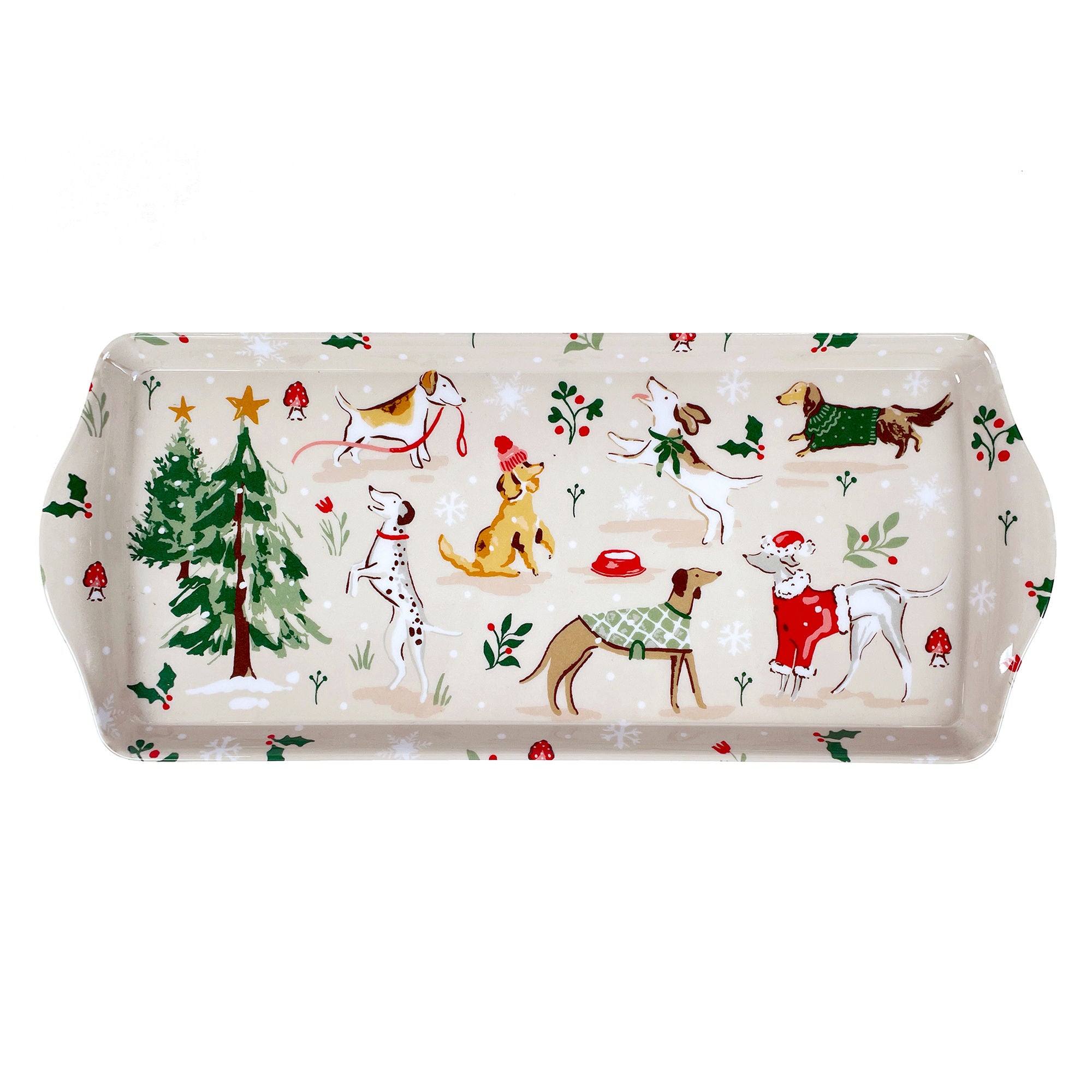 Winter Walkies Small Serving Tray in Beige - Tray - Ulster Weavers