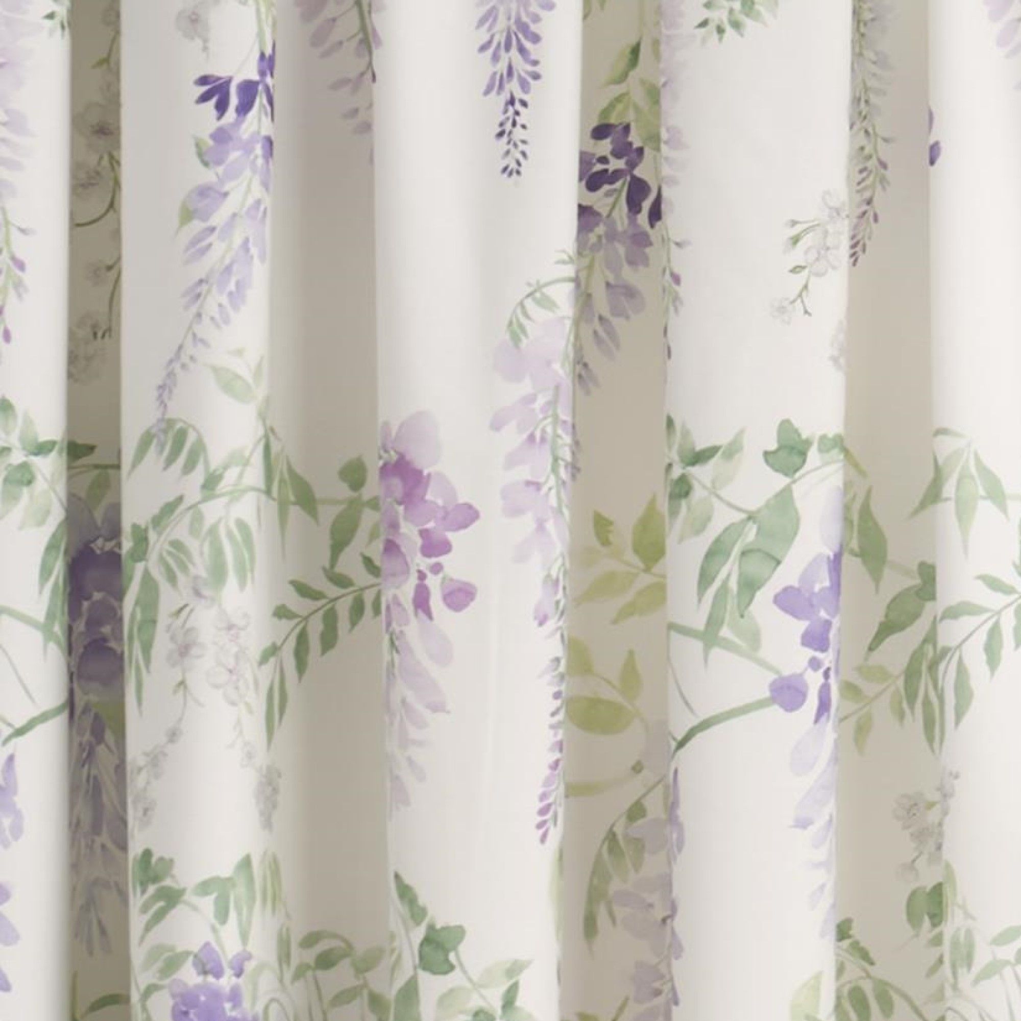 Wisteria Pair of Pencil Pleat Curtains With Tie-Backs by Dreams & Drapes Design in Lilac - Pair of Pencil Pleat Curtains With Tie-Backs - Dreams & Drapes Design