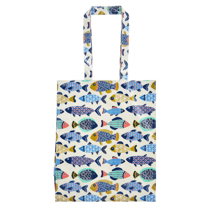 Ulster Weavers Wipeable PVC Gusset Bag - Aquarium (100% Cotton coated with PVC, Blue, Medium) - Bag - Ulster Weavers