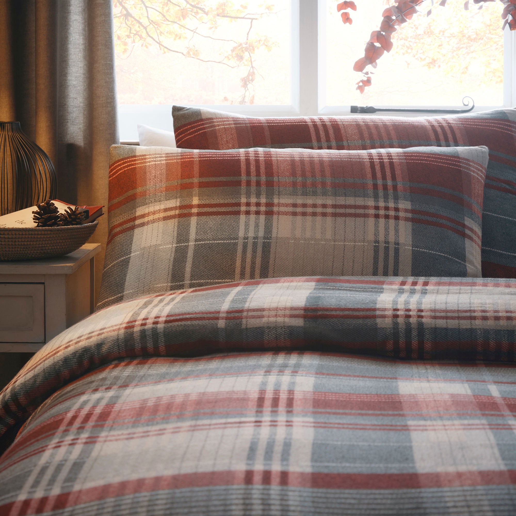 Connolly Duvet Cover Set by Appletree Hygge in Red - Duvet Cover Set - Appletree Hygge