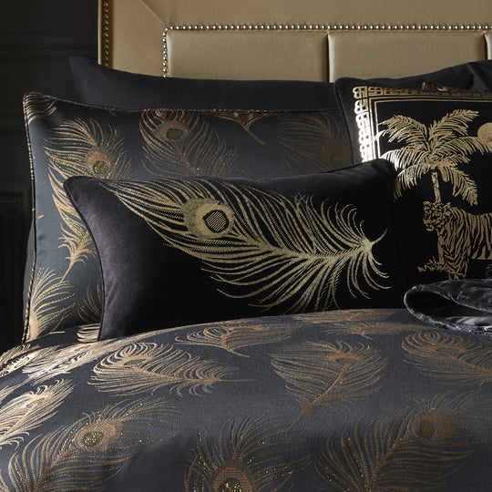 Dandy Cushion in Black/Gold 30 x 50cm