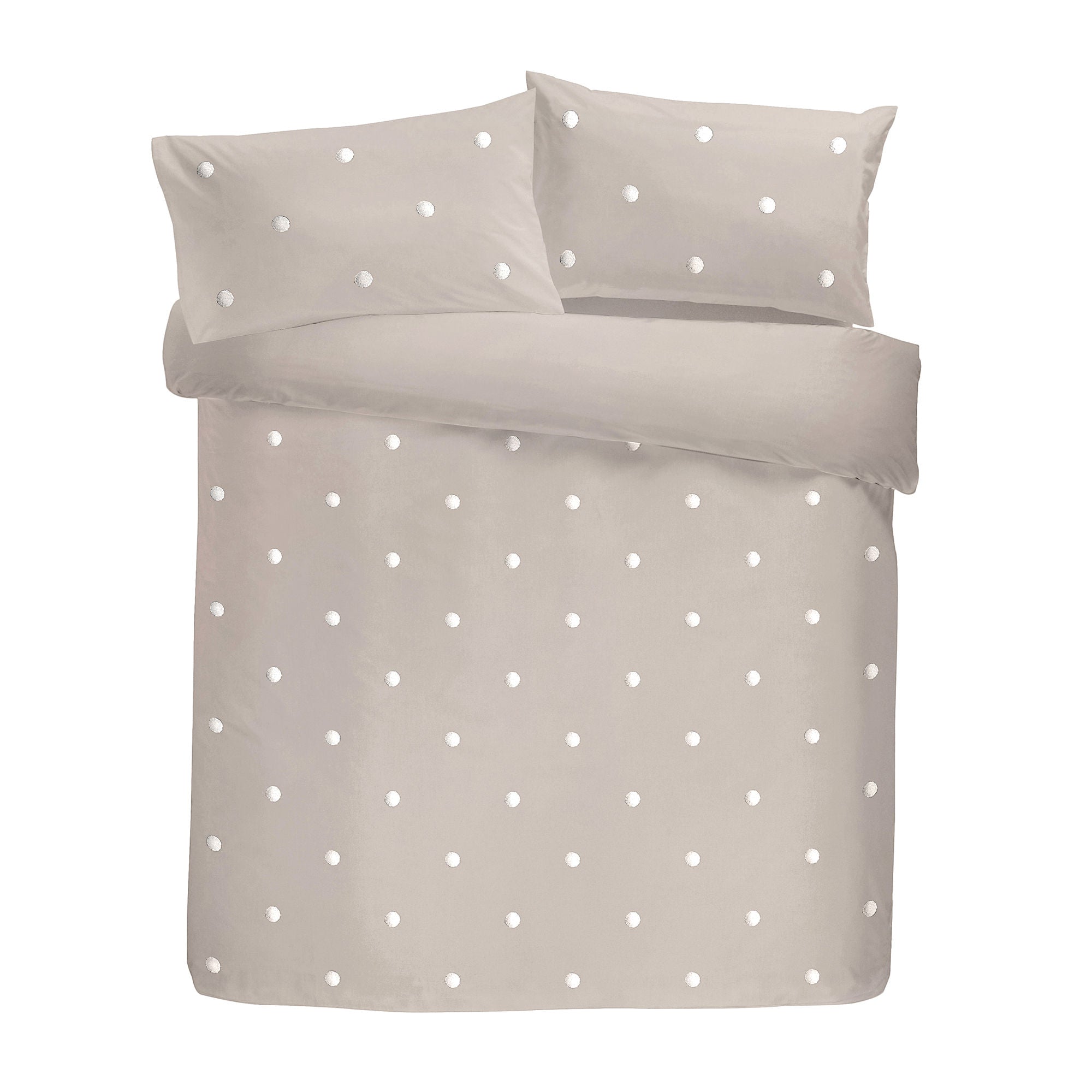 Dot Garden Duvet Cover Set by Appletree Boutique in White with Pink Dots - Duvet Cover Set - Appletree Boutique