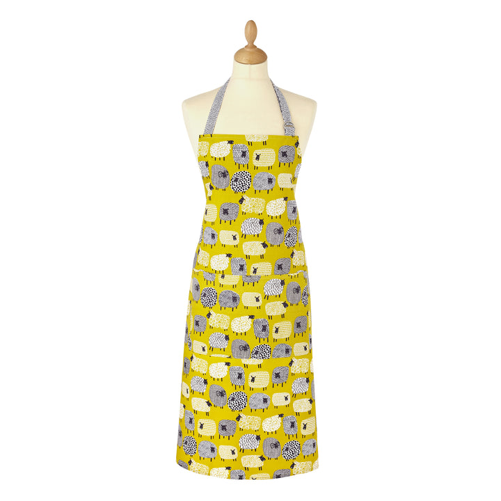 Ulster Weavers Cotton Apron - Dotty Sheep (100% Cotton, Yellow) - Apron - Ulster Weavers