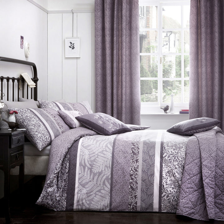 Hanworth Duvet Cover Set by Dreams & Drapes in Heather - Duvet Cover Set - Dreams & Drapes