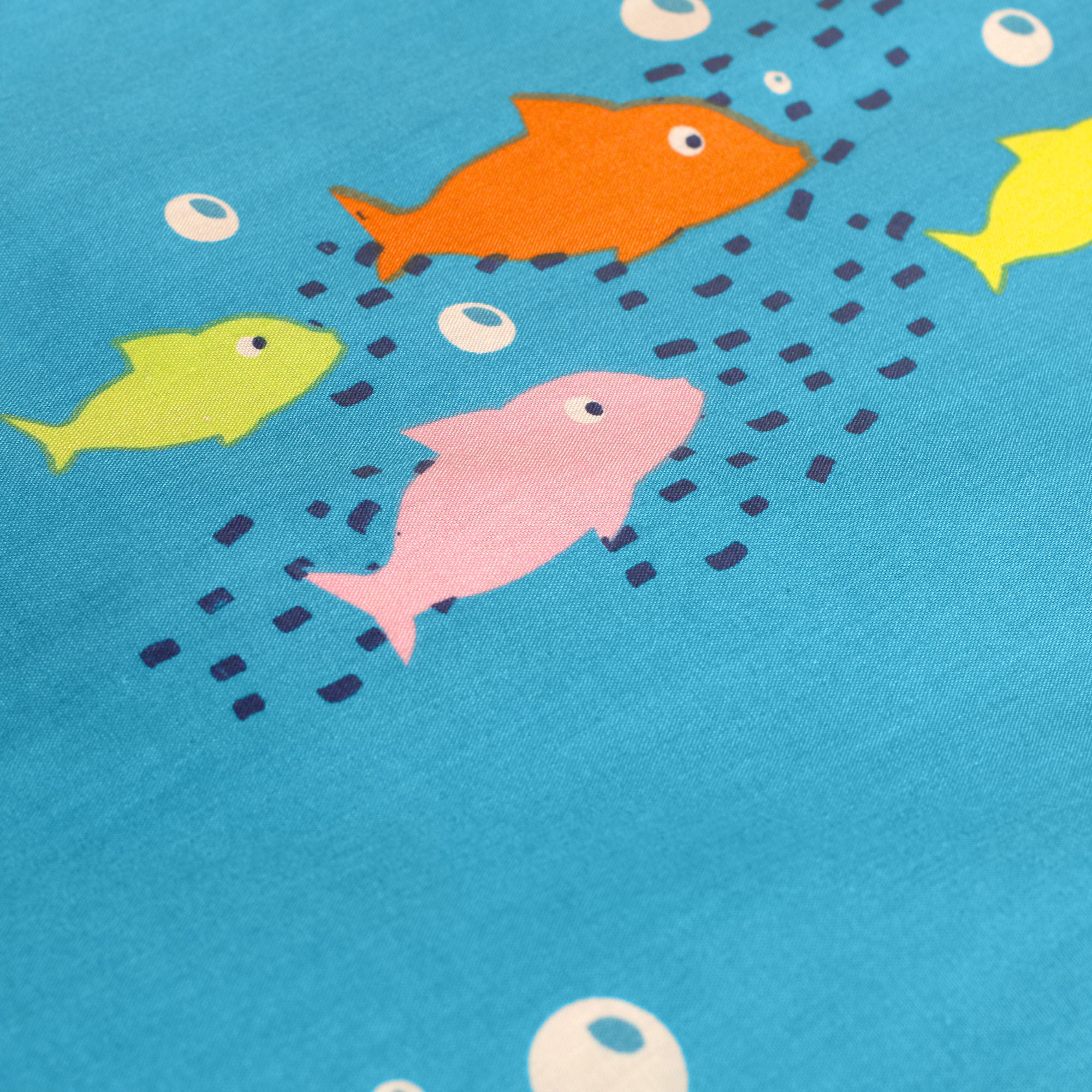 Sea Life 25cm Fitted Bed Sheet by Bedlam in Multicolour - 25cm Fitted Bed Sheet - Bedlam