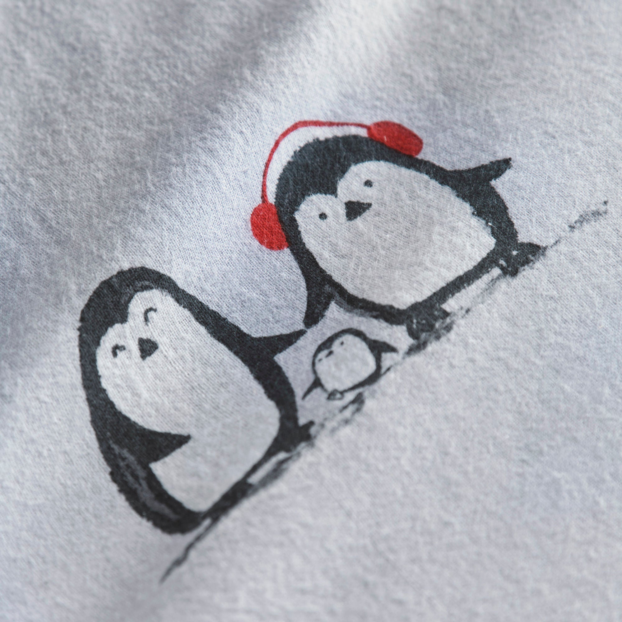 Snowy Penguin Duvet Cover Set by Fusion Christmas in Silver - Duvet Cover Set - Fusion Christmas