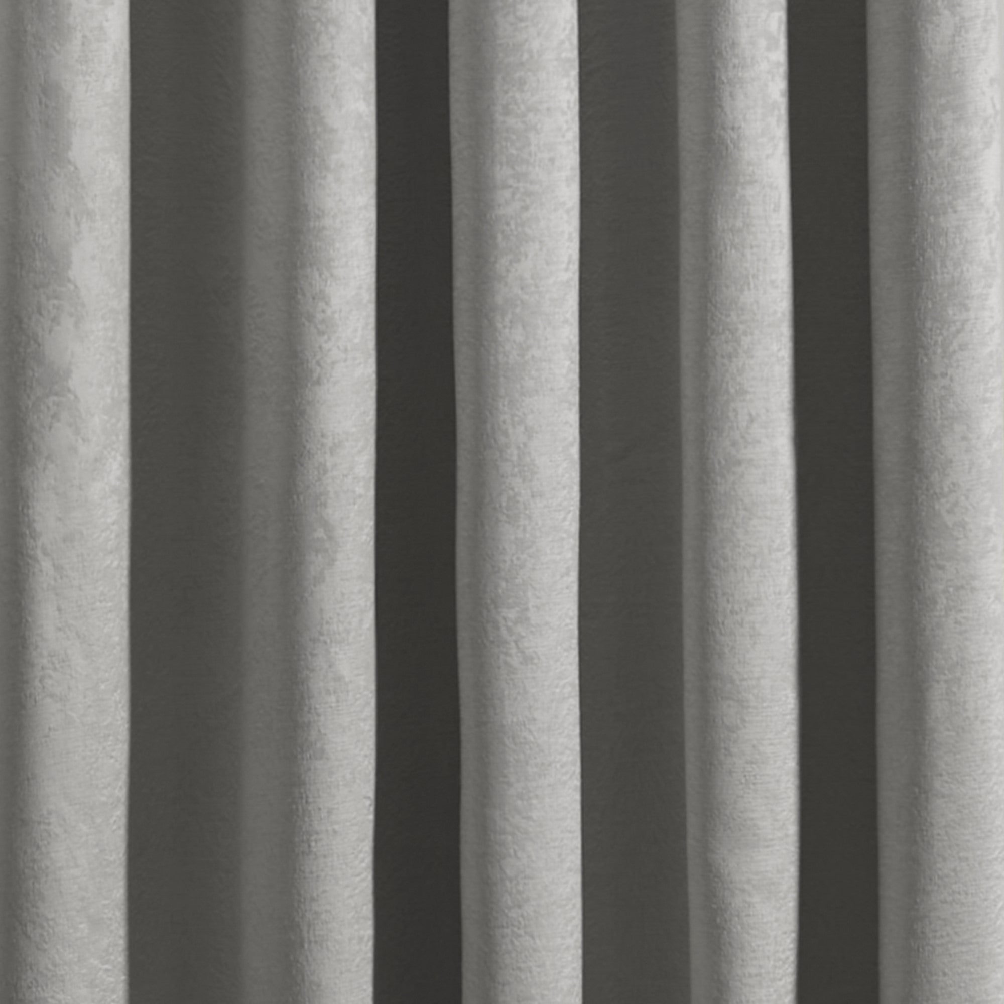 Strata Eyelet Single Panel Door Curtain by Fusion in Silver - Eyelet Single Panel Door Curtain - Fusion