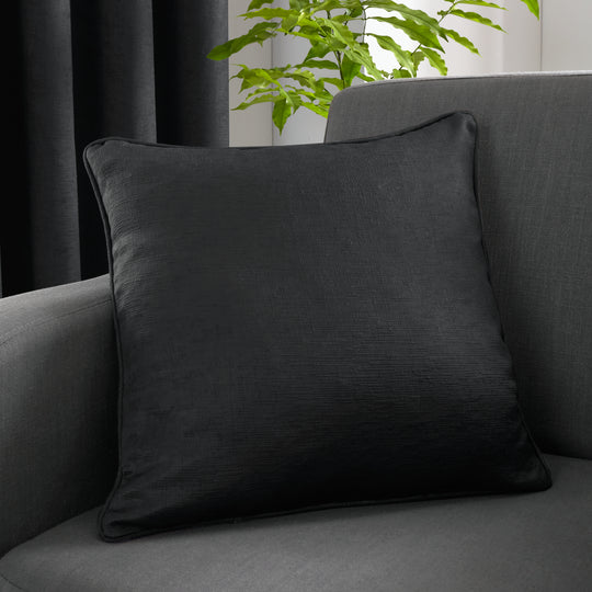 Strata Cushion in Black 43 x 43cm